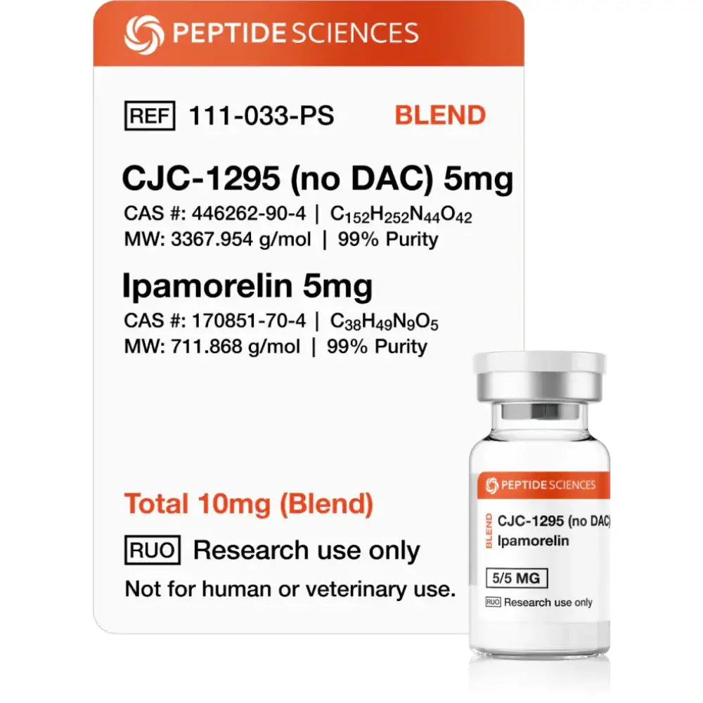 CJC-1295 + Ipamorelin Blend — frasco para pesquisa