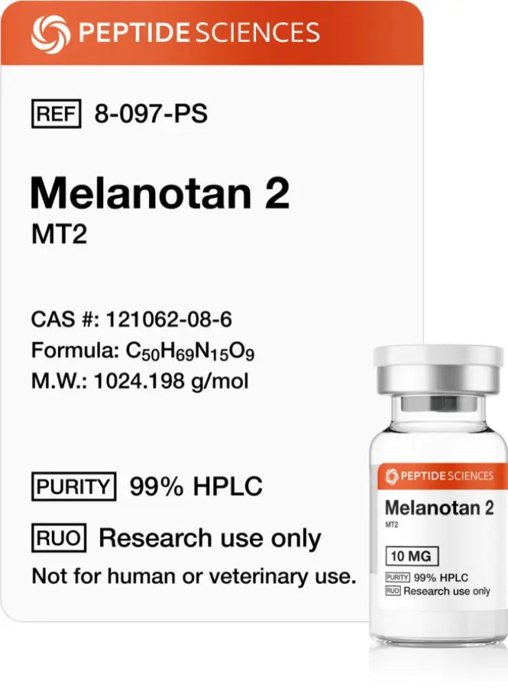 Melanotan 2 (MT-2) — frasco para pesquisa