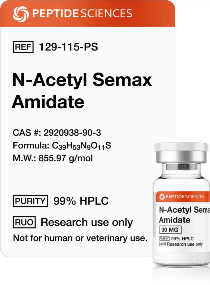 N-Acetyl Semax Amidate — frasco para pesquisa