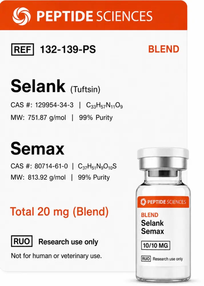 Selank + Semax Blend — frasco para pesquisa