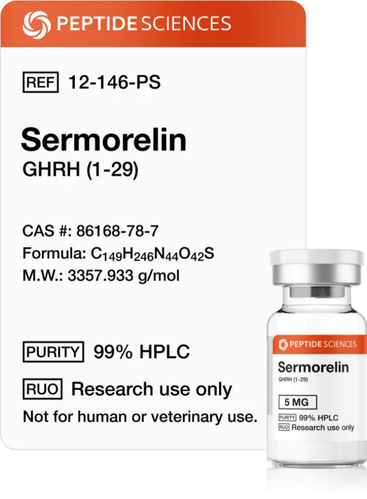 Sermorelin — frasco para pesquisa