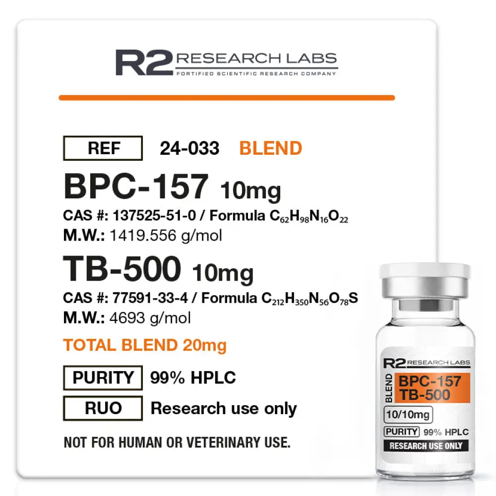 Wolverine Blend (BPC-157 · TB-500) — frasco para pesquisa